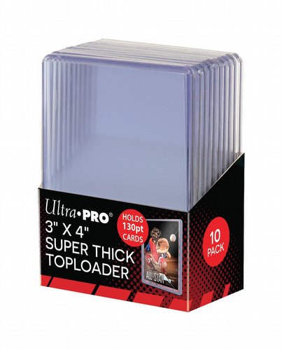 Ultra Pro Thick Card (130pt) Toploader Pack [1 pack of 10 Toploaders]