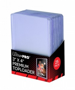 Ultra Pro 3" x 4" Premium Toploaders Pack [1 pack of 25 Toploaders]
