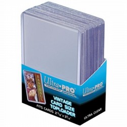 Ultra Pro 2 5/8" x 3 3/4" Vintage Card Size Toploaders Pack [5 packs of 25 Toploaders]