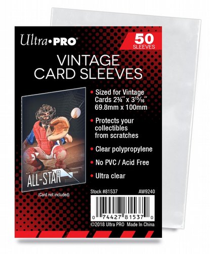 Ultra Pro Vintage Card Sleeves Case [100 packs]