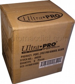 Ultra Pro Black 2-Pocket Pro Binder Case [6 binders]