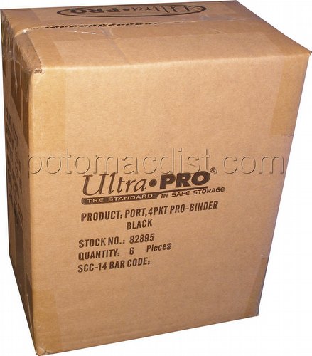 Ultra Pro 4-Pocket Pro Binder Case - Black [6 binders]
