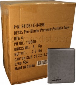 Ultra Pro 9-Pocket Premium Pro Grey Binder Case [4 binders]