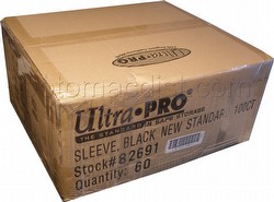 Ultra Pro Standard Size Deck Protectors Case - Black [60 packs/66mm x 91 mm]