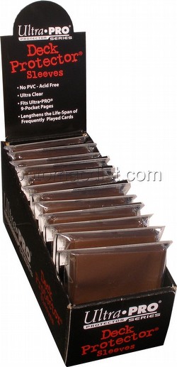Ultra Pro Standard Size Deck Protectors Box - Brown [12 packs/66mm x 91mm]