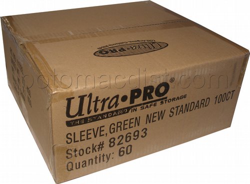 Ultra Pro Standard Size Deck Protectors Case - Green [60 packs/66mm x 91mm]