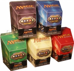 Ultra Pro Magic Mana Mixed Commander Deck Box Lot [5 deck boxes/1 of each color]