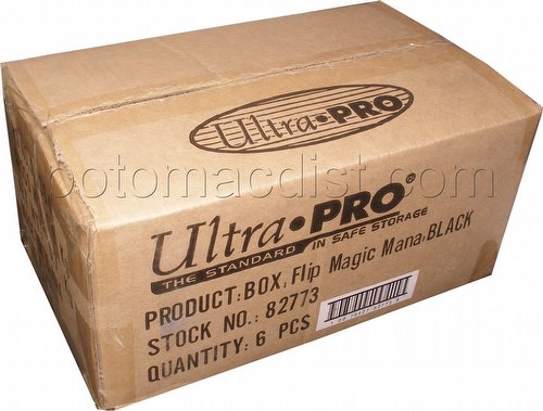 Ultra Pro Magic Mana Black Flip Box Deck Box Case [6 deck boxes]