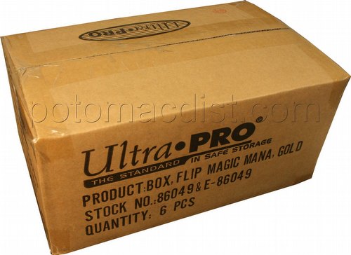 Ultra Pro Magic Mana Gold Flip Box Deck Box Case [6 deck boxes]