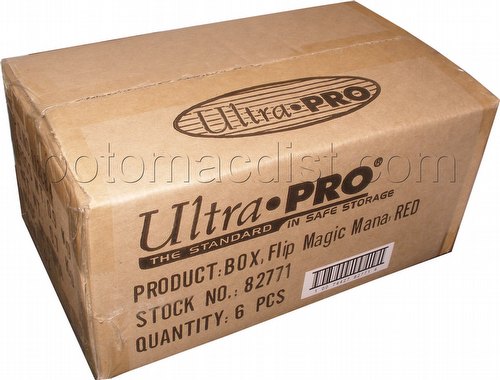 Ultra Pro Magic Mana Red Flip Box Deck Box Case [6 deck boxes]