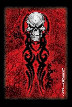 Ultra Pro Standard Size Artist Gallery Deck Protectors Case - Monte Moore Tribal Skull [10 boxes]