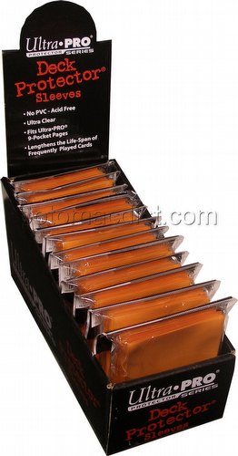 Ultra Pro Standard Size Deck Protectors Box - Orange [12 packs/66mm x 91mm]