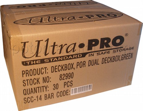 Ultra Pro Pro Dual Green Deck Box Case [30 deck boxes]