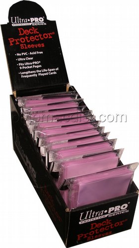 Ultra Pro Standard Size Deck Protectors Box - Pink [12 packs/66mm x 91mm]