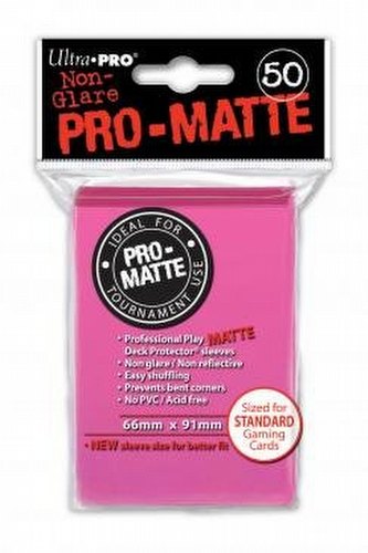 Ultra Pro Pro-Matte Standard Size Deck Protectors Case - Bright Pink [10 boxes]
