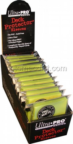 Ultra Pro Pro-Matte Standard Size Deck Protectors Box - Bright Yellow
