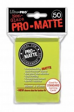 Ultra Pro Pro-Matte Standard Size Deck Protectors Case - Bright Yellow [10 boxes]