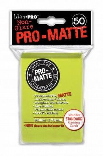 Ultra Pro Pro-Matte Standard Size Deck Protectors Case - Bright Yellow [10 boxes]
