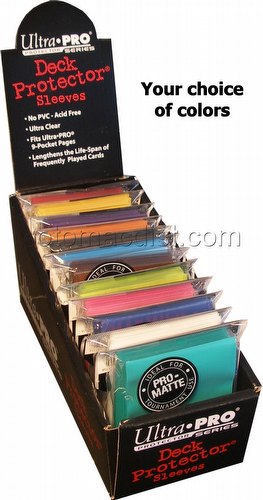 Ultra Pro Pro-Matte Standard Size Deck Protectors Box - Mixed Colors [Your Choice]