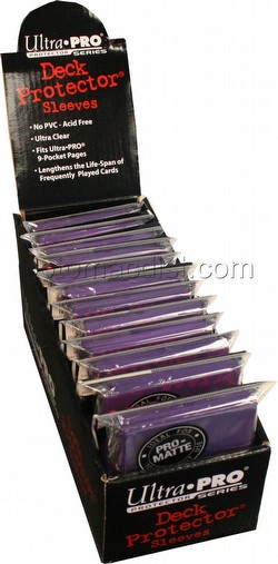 Ultra Pro Pro-Matte Standard Size Deck Protectors Box - Purple