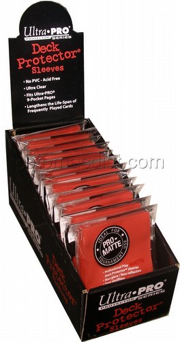 Ultra Pro Pro-Matte Standard Size Deck Protectors Box - Red