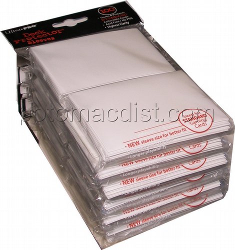 Ultra Pro Standard Size Deck Protectors - White [6 packs/66mm x 91mm]