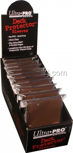 Ultra Pro Small Size Deck Protectors Box - Brown [10 packs/62mm x 89mm] (New Hologram Location)