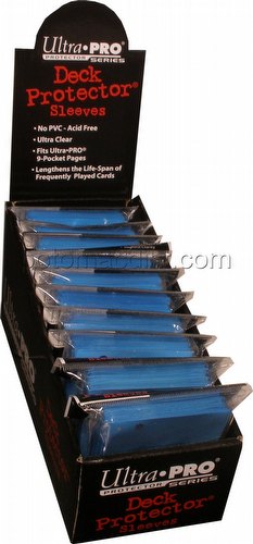 Ultra Pro Small Size Deck Protectors Box - Light Blue[10 packs/62mm x 89mm] (New Hologram Location)