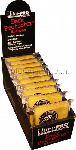 Ultra Pro Pro-Matte Small Size Deck Protectors Box - Yellow