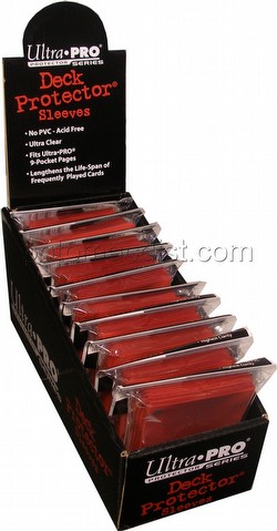 Ultra Pro Small Size Deck Protectors Box - Red [10 packs/62mm x 89mm]