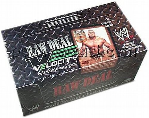 WWF Raw Deal Collectible Card Game Bundle 2 Complete Starter DECKS Game Mat Box